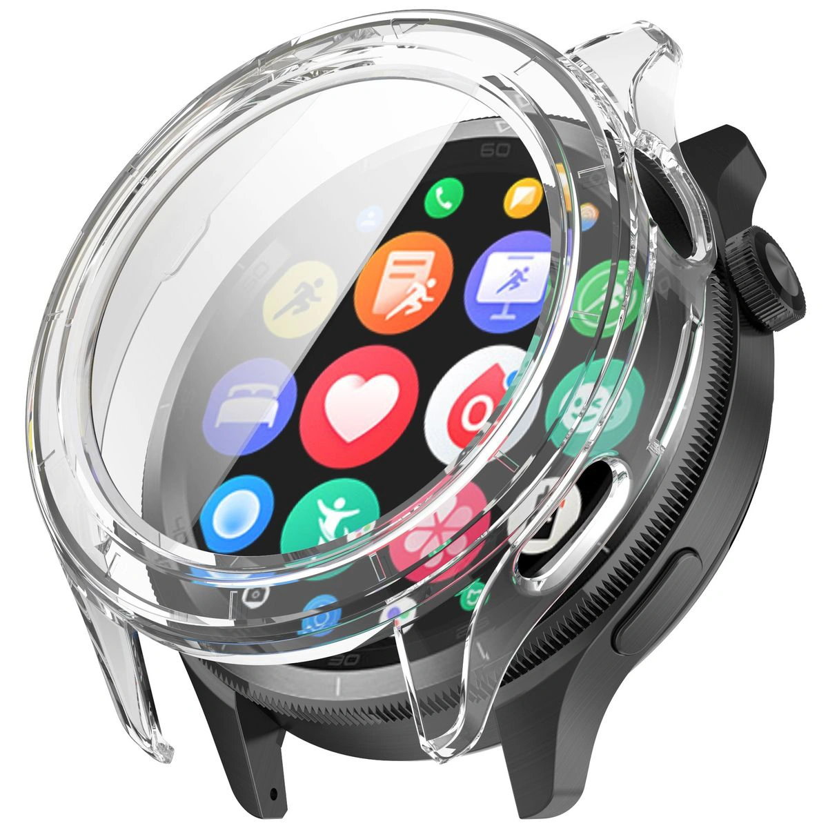 Wizualizacja nakładania etui Bizon Case Watch Adamo do Xiaomi Watch S4